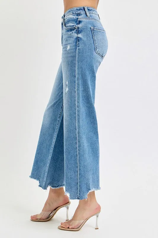 High Rise Cropped Leg Jeans
