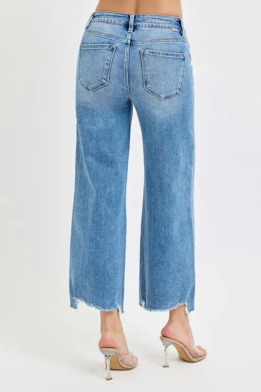 High Rise Cropped Leg Jeans