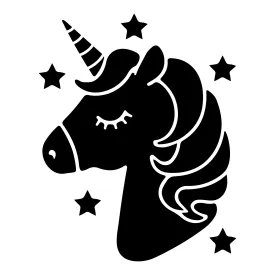 Holographic Motif for Live Printing - Unicorn