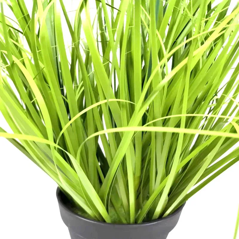 House Office Table Bathroom  Decor  Faux Grass Plants Green Shrubs Plastic Onion Grass potted five-headed Silk Flowers Yooly Plant - YL0010