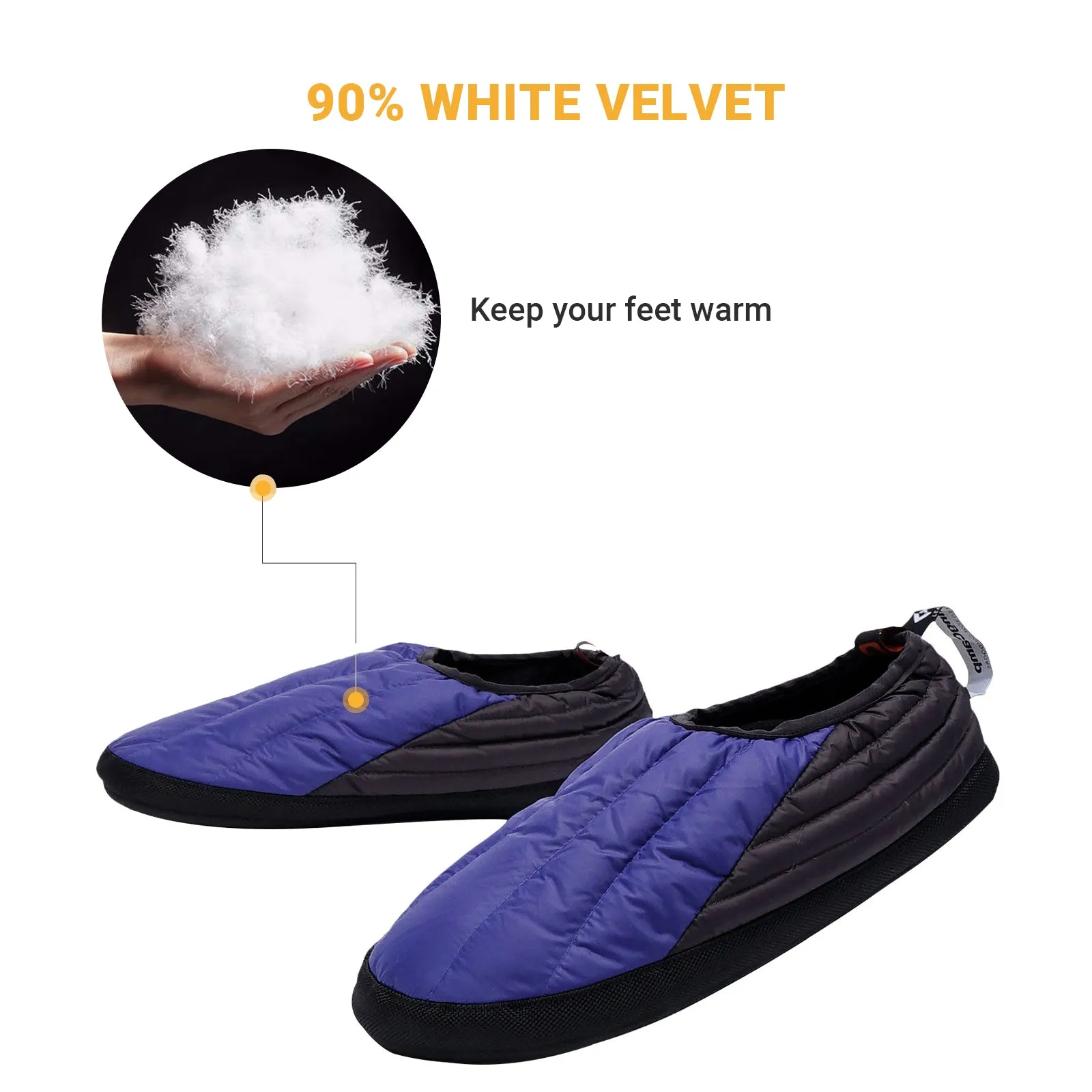KingCamp Men's & Women's Down Slippers