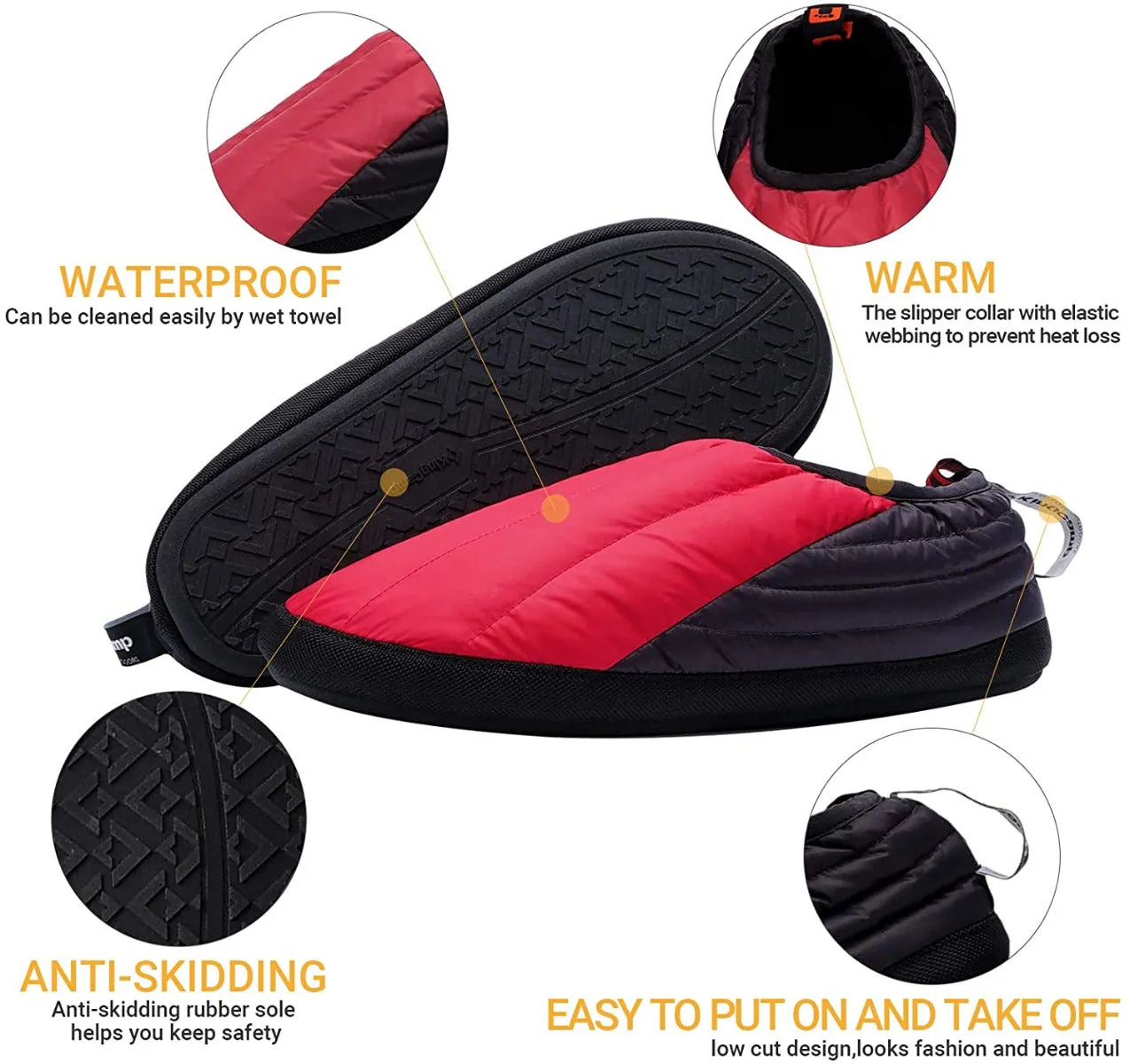 KingCamp Men's & Women's Down Slippers