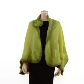 Leaf unicolor silk shawl