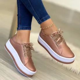 Lisa  Damenplattform-Sneaker mit Schleifen