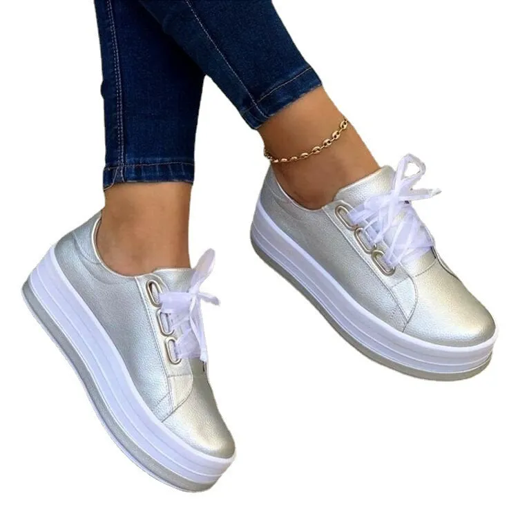 Lisa  Damenplattform-Sneaker mit Schleifen
