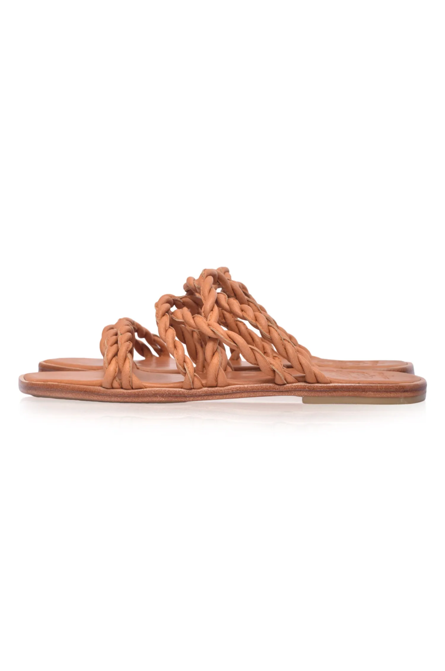 Melasti Woven Leather Slides (Sz. 7, 7.5 & 9.5)