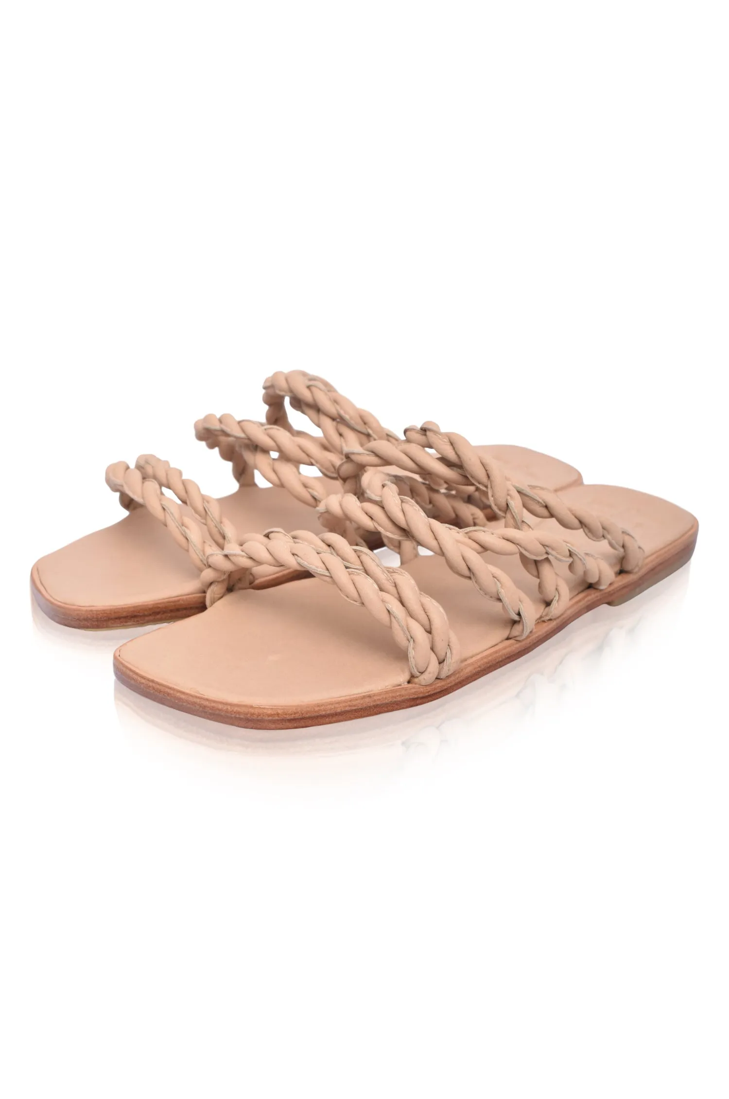 Melasti Woven Leather Slides (Sz. 7, 7.5 & 9.5)