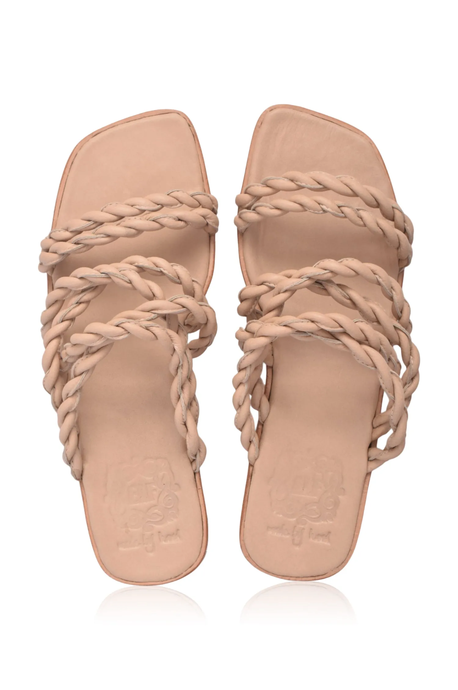 Melasti Woven Leather Slides (Sz. 7, 7.5 & 9.5)