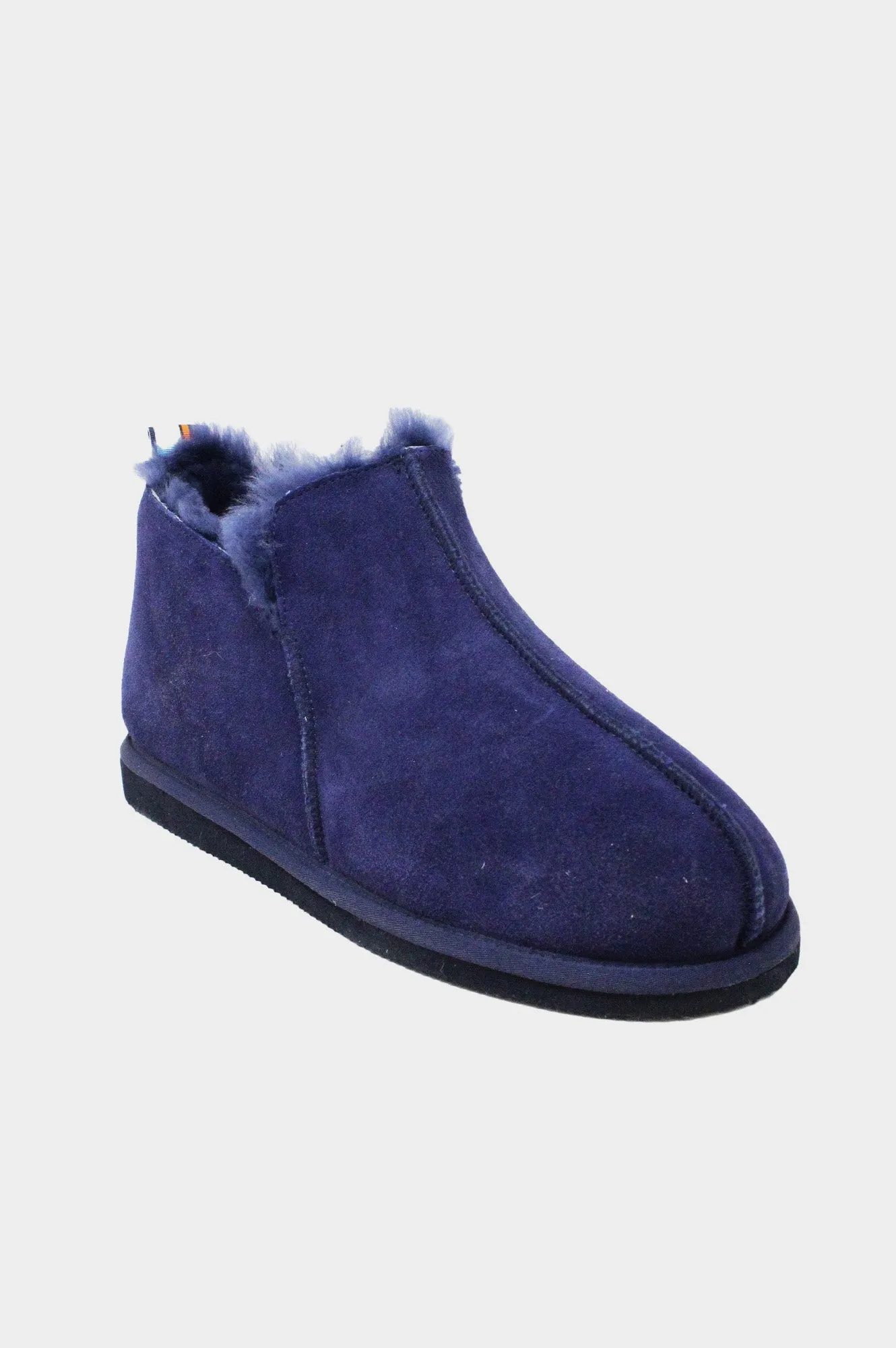 Men's Sheepskin Ribbon Slippers | Navy