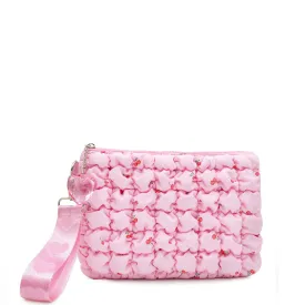 OMG Accessories - Quilted Scrunchies Heart Printed Wristlet