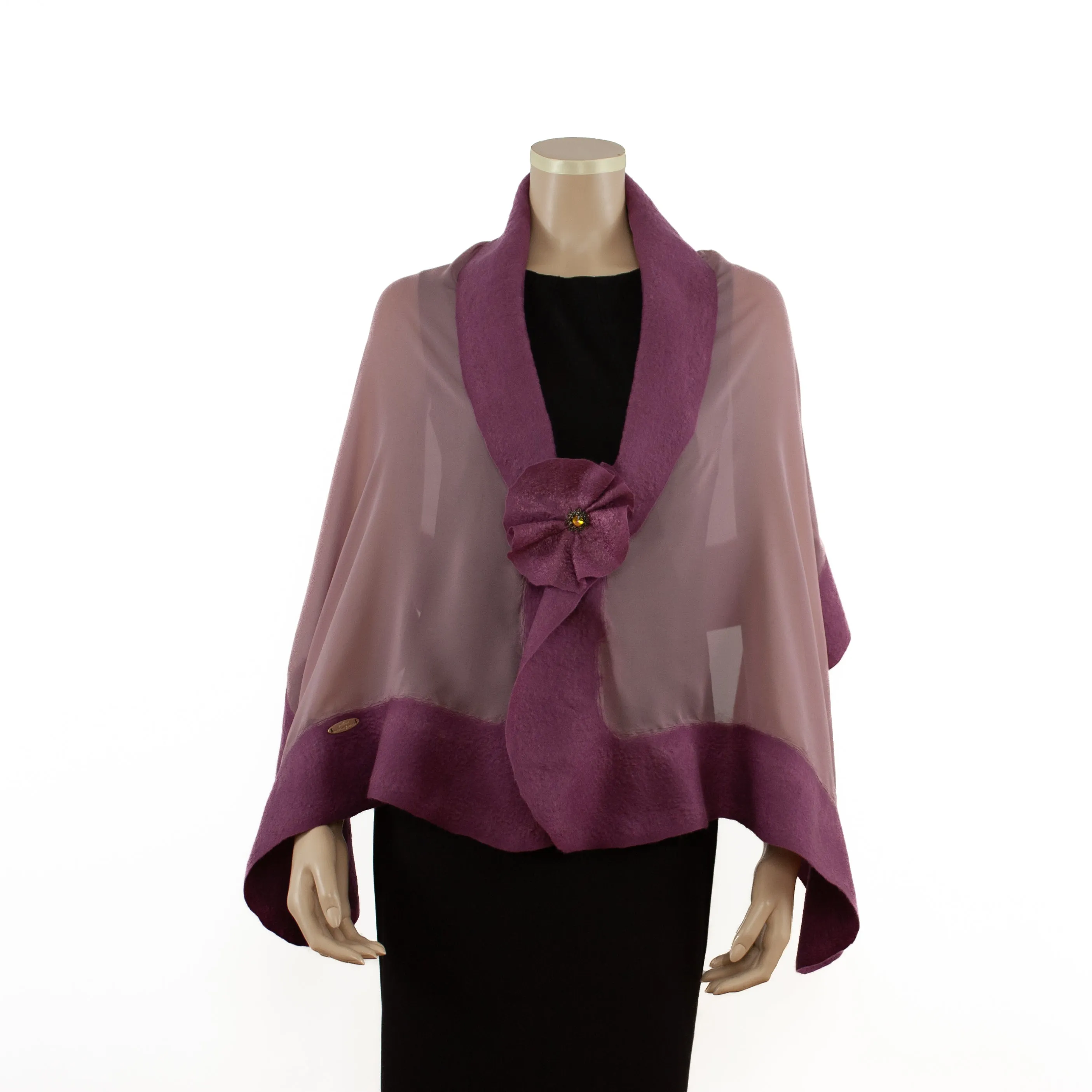 Onion unicolor silk shawl