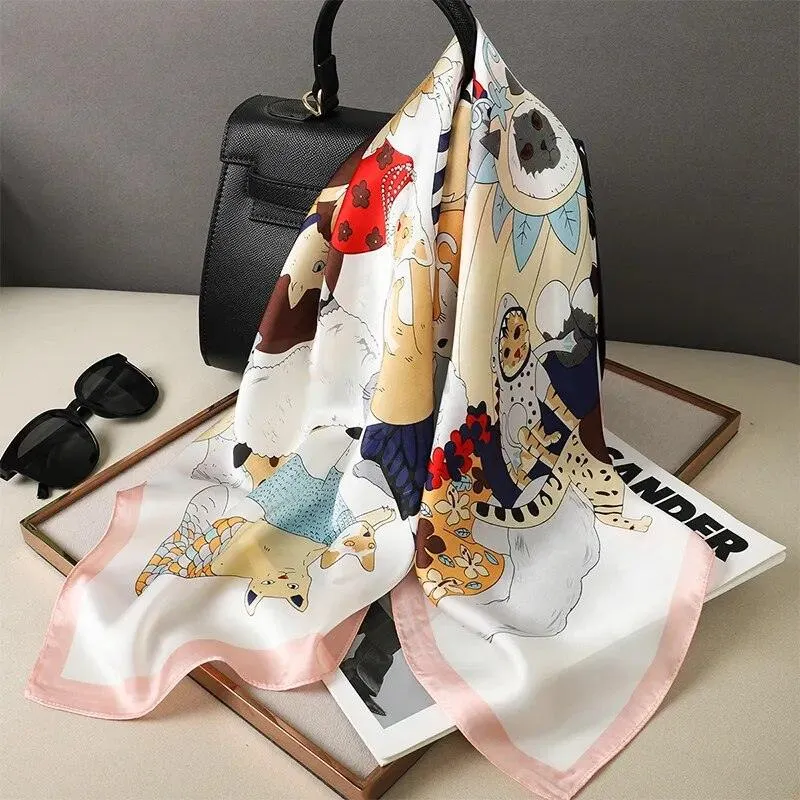 Paws and Prints Silk Shawl