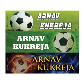 Personalised Football Waterproof Stickers - Rectangular