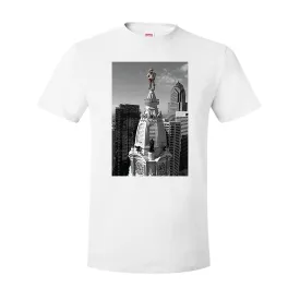 Philadelphia Mummer City Hall T-Shirt | City Hall Philadelphia Football Mummer Statue White T-Shirt