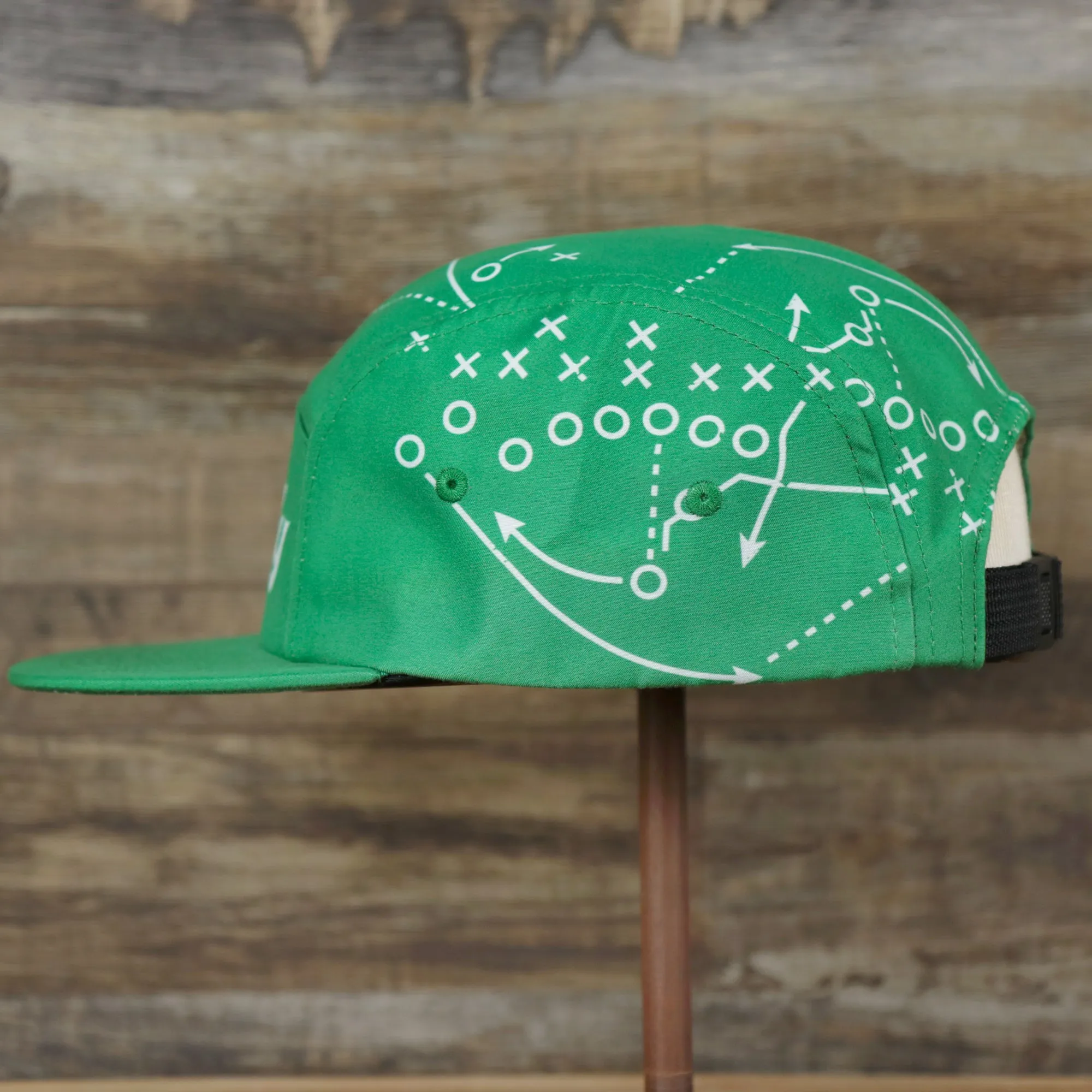 Philly Special Championship Game All Over Print Five Panel Strapback Hat | Green Strapback