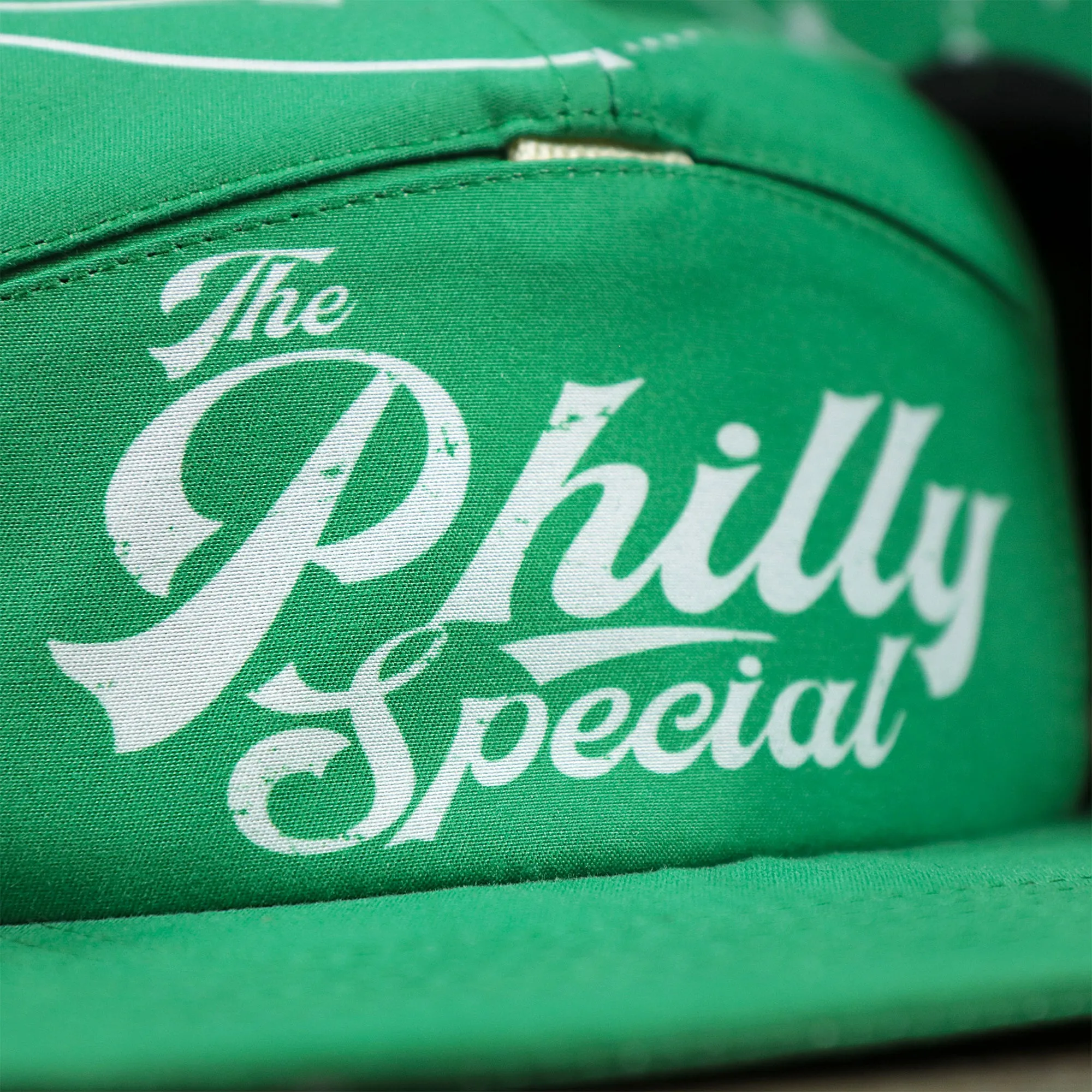 Philly Special Championship Game All Over Print Five Panel Strapback Hat | Green Strapback