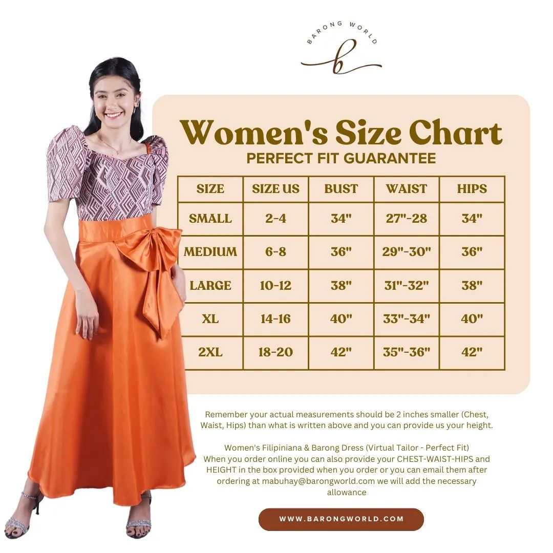 Pinya & Lace Modern Elegant Filipiniana Dress  - Gretchen - ML896