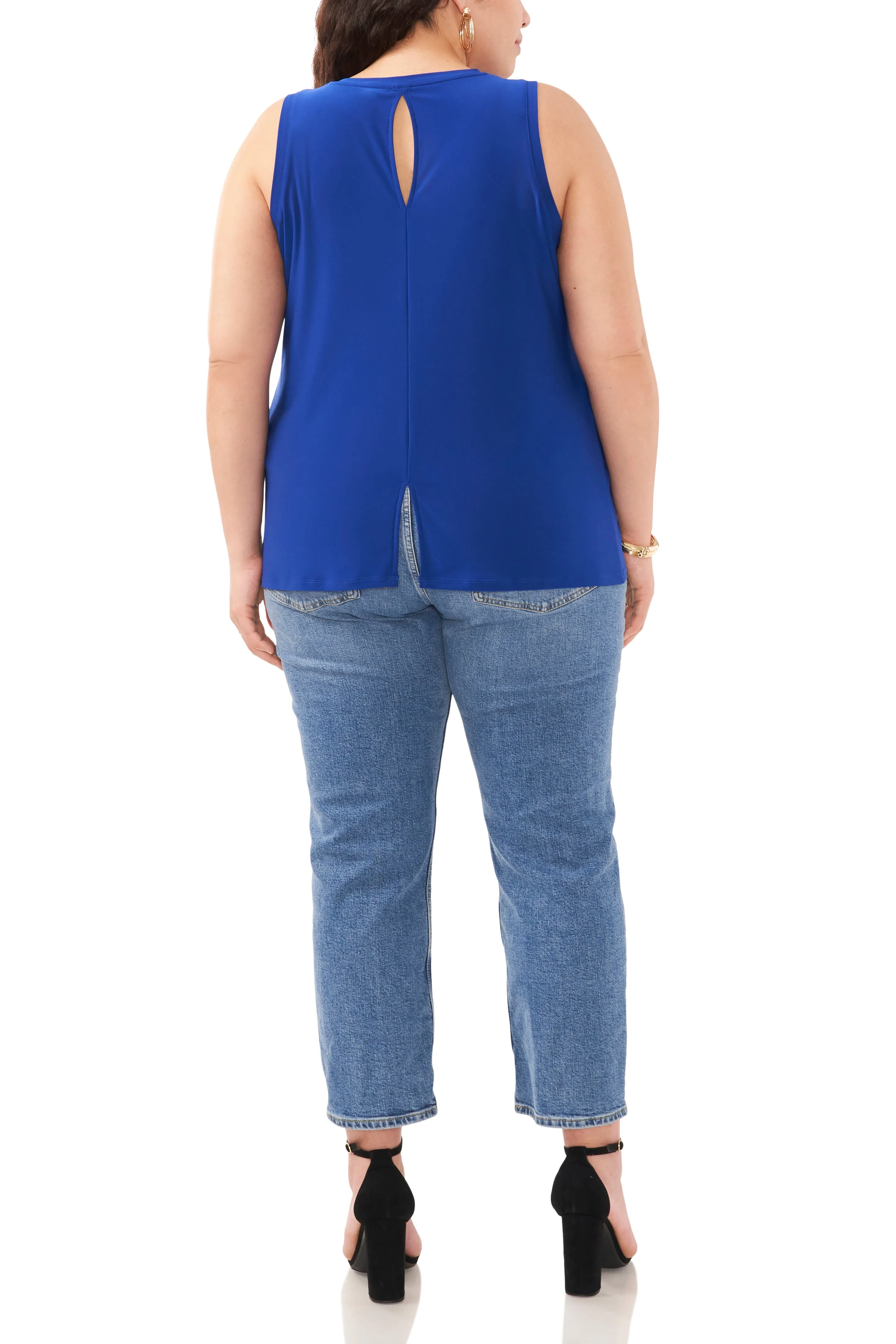 Plus-Size Keyhole Back Tank Top