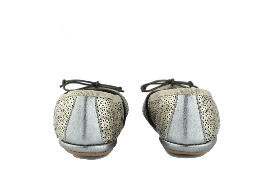 PèPè Girls Silver Sequinned Indoor Shoe