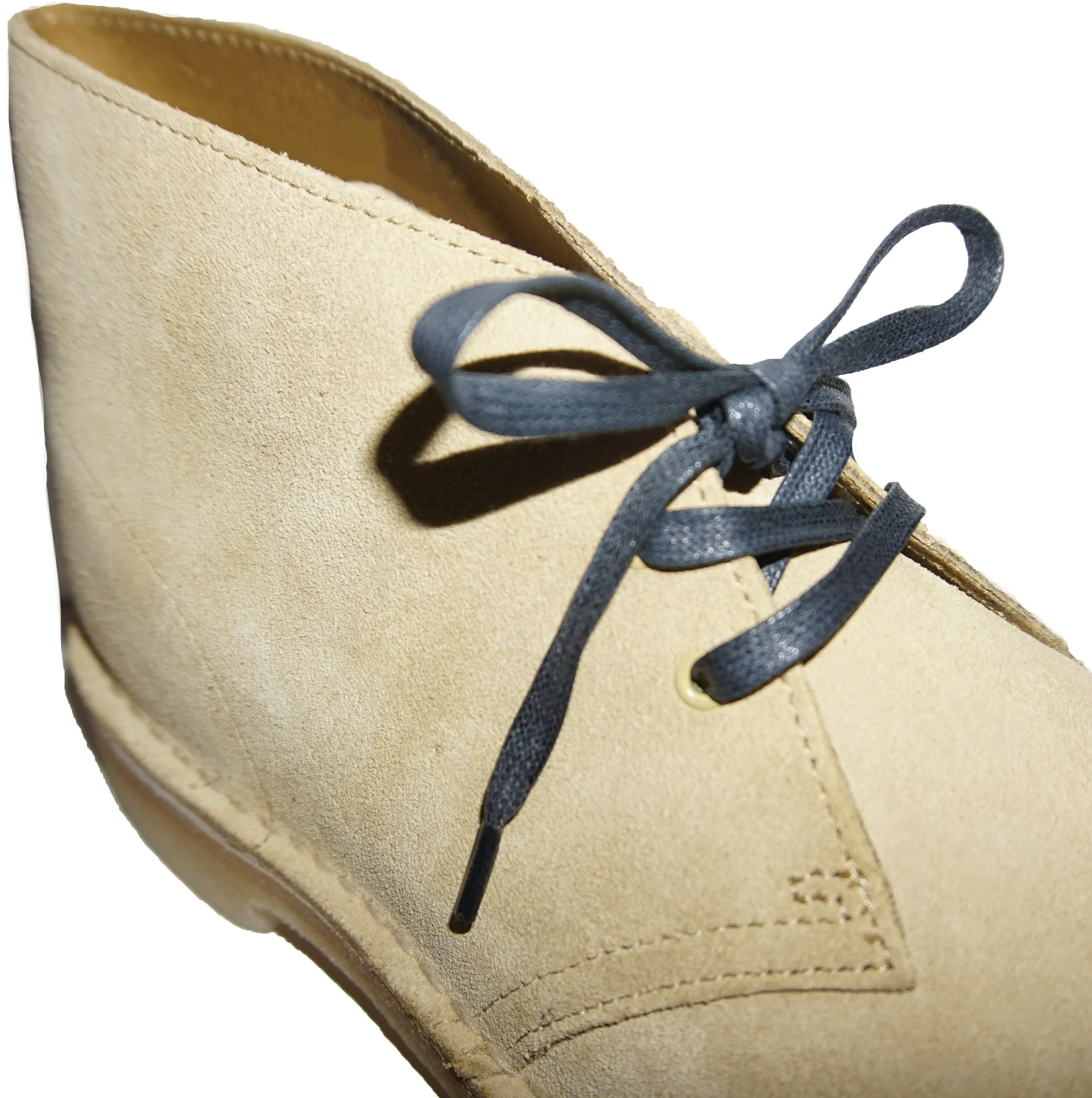 [Prussian Blue] - Flat Waxed Cotton Shoelaces
