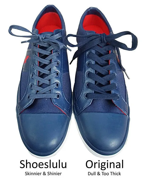 [Prussian Blue] - Flat Waxed Cotton Shoelaces