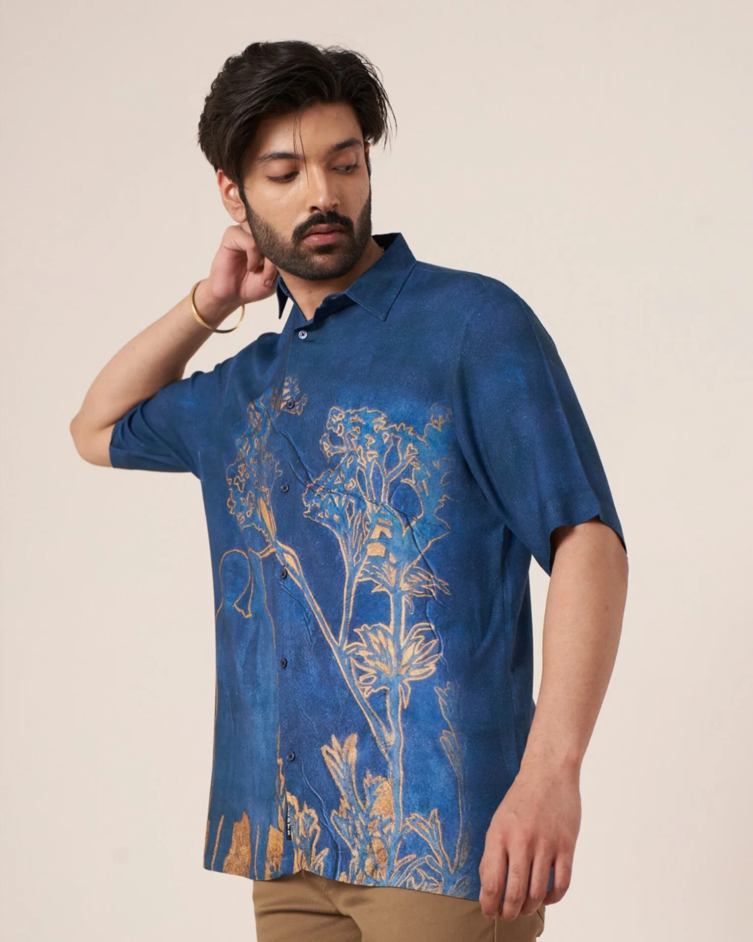 Sapphire Bloom Pure Ecovero (viscose) Short Sleeve Shirt