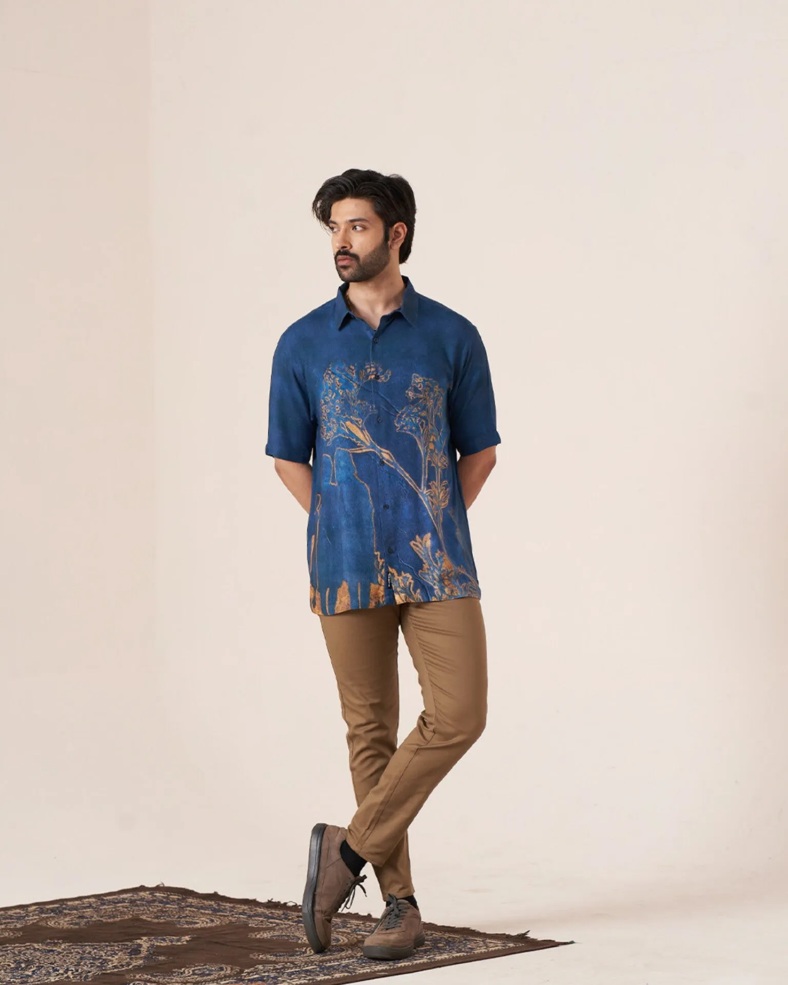 Sapphire Bloom Pure Ecovero (viscose) Short Sleeve Shirt
