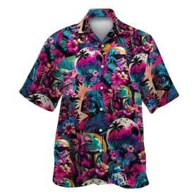 Special Stormtrooper And Darth Vader Synthwave Hawaiian Shirt