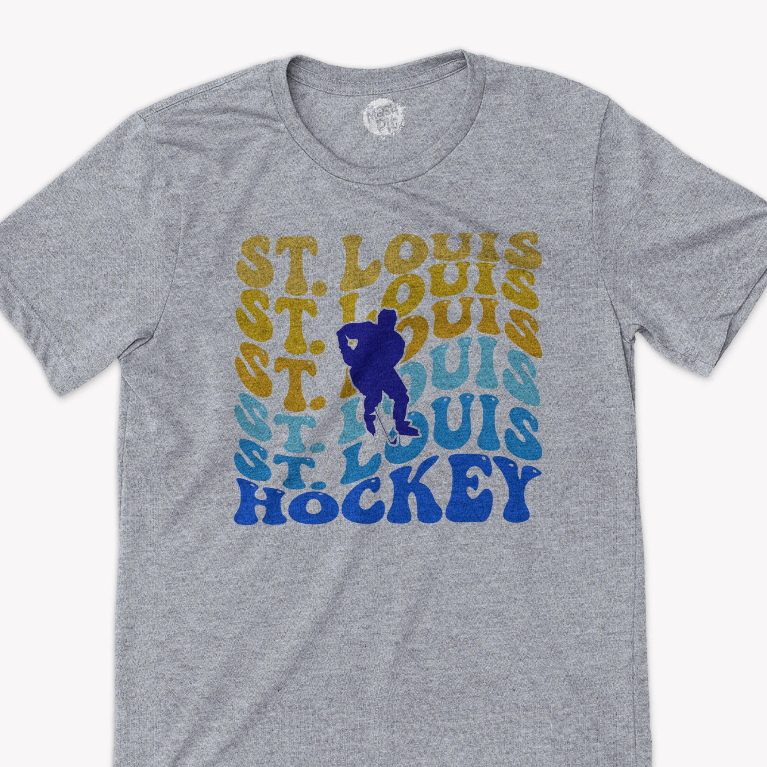 St. Louis Hockey Retro Bright colors t-shirt design