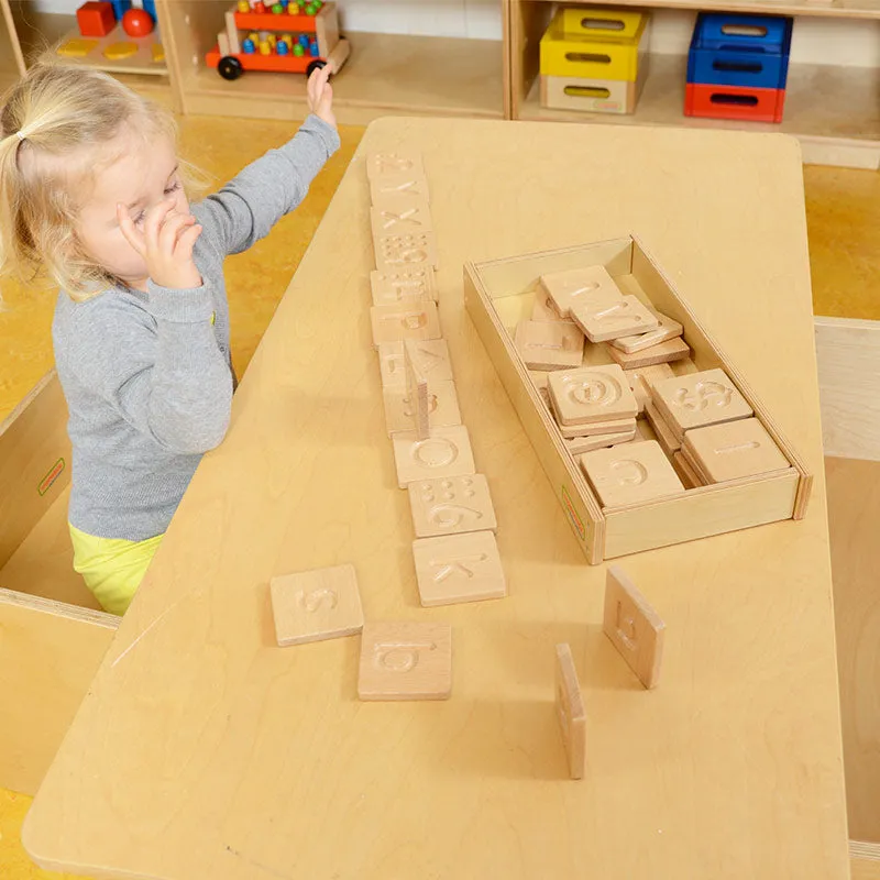 Tactile Training Tactile Panel Set (40 pcs. Alphabets, numbers and shapes)