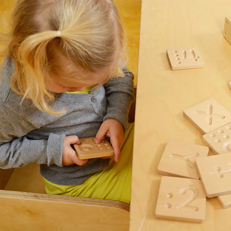 Tactile Training Tactile Panel Set (40 pcs. Alphabets, numbers and shapes)