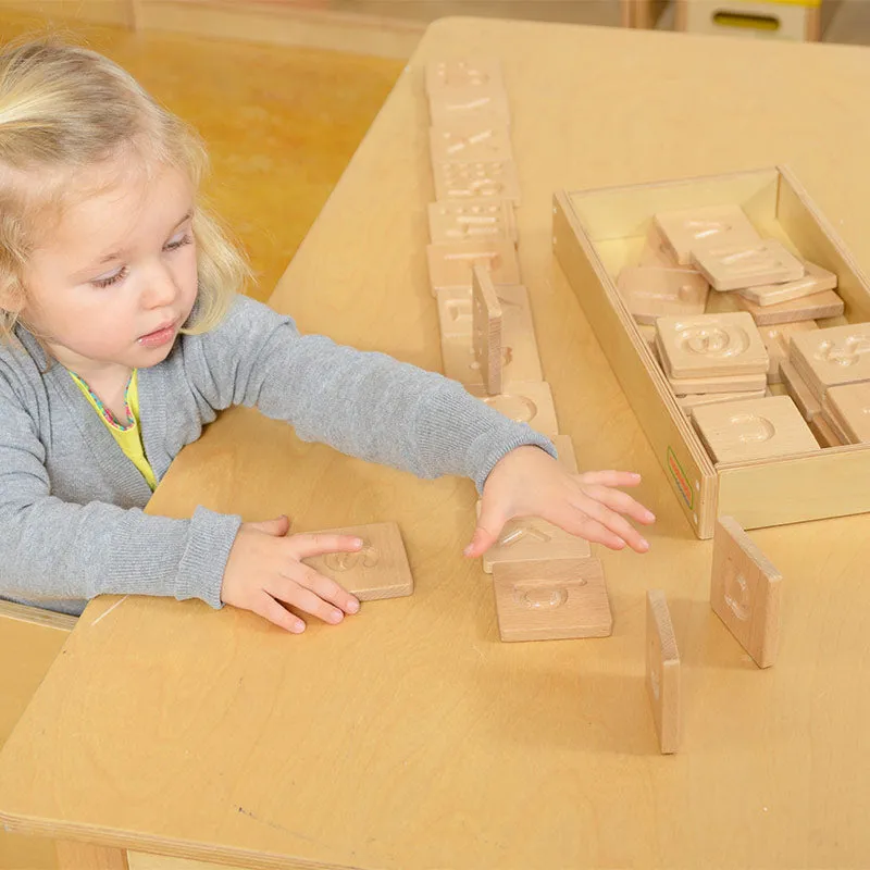 Tactile Training Tactile Panel Set (40 pcs. Alphabets, numbers and shapes)