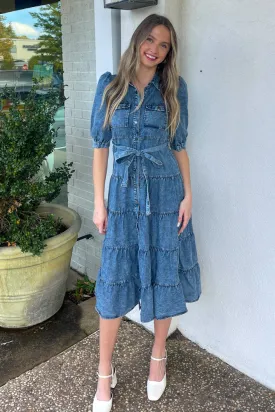 TCEC-Denim Midi Dress