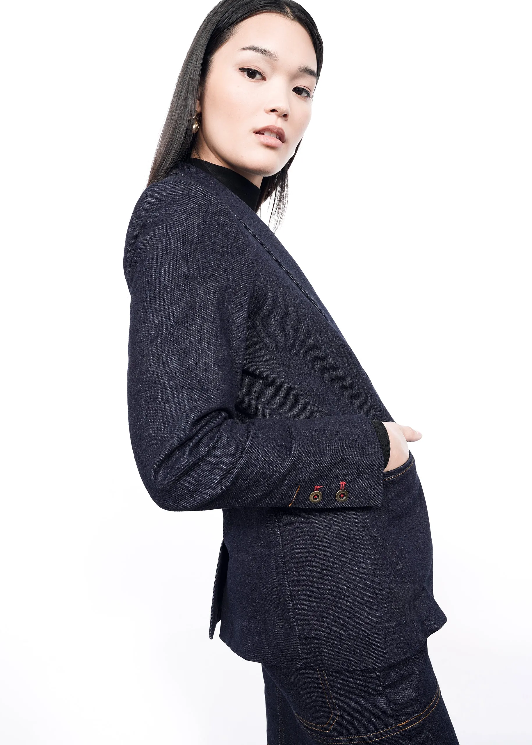 The Essential Denim Tux Blazer
