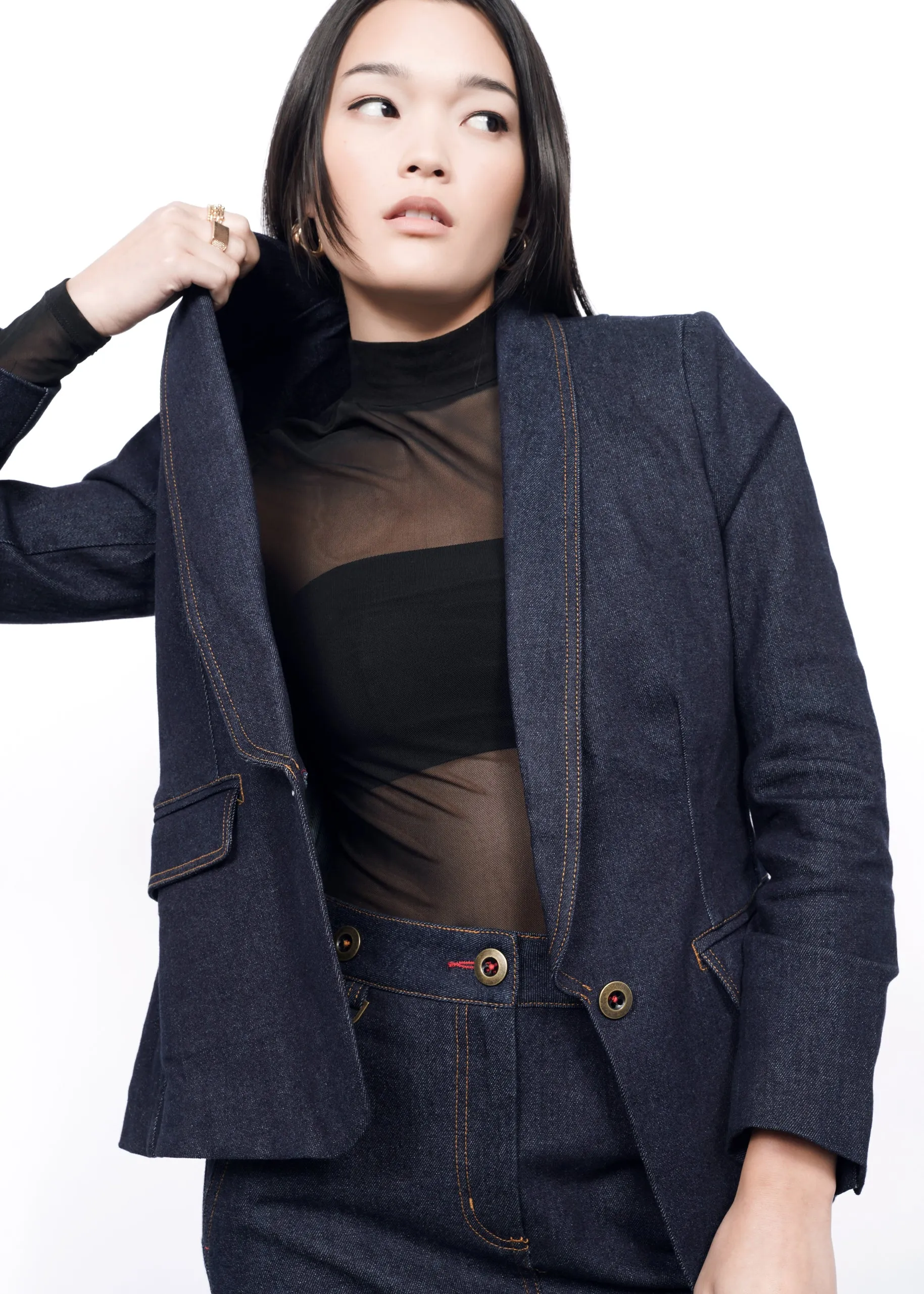 The Essential Denim Tux Blazer