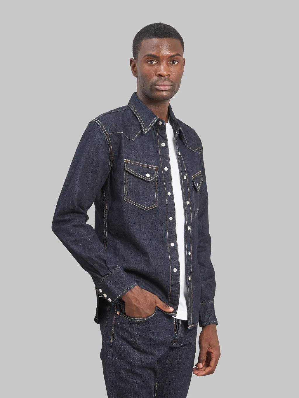 The Flat Head Denim Western Shirt