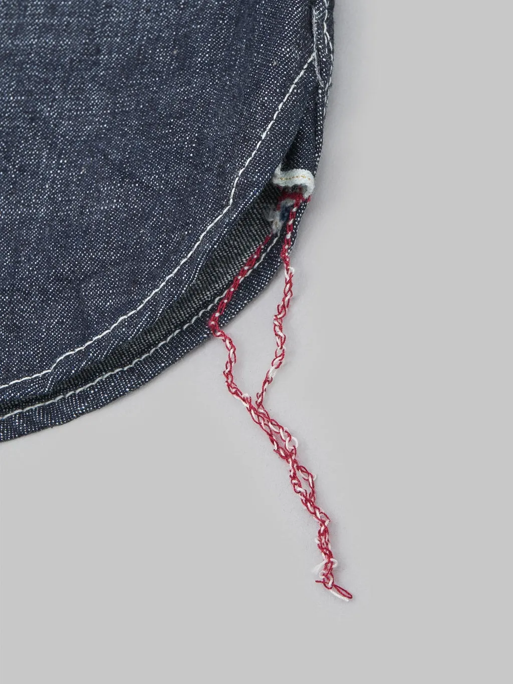 The Strike Gold 10oz Grey Slub Selvedge Denim Work Shirt