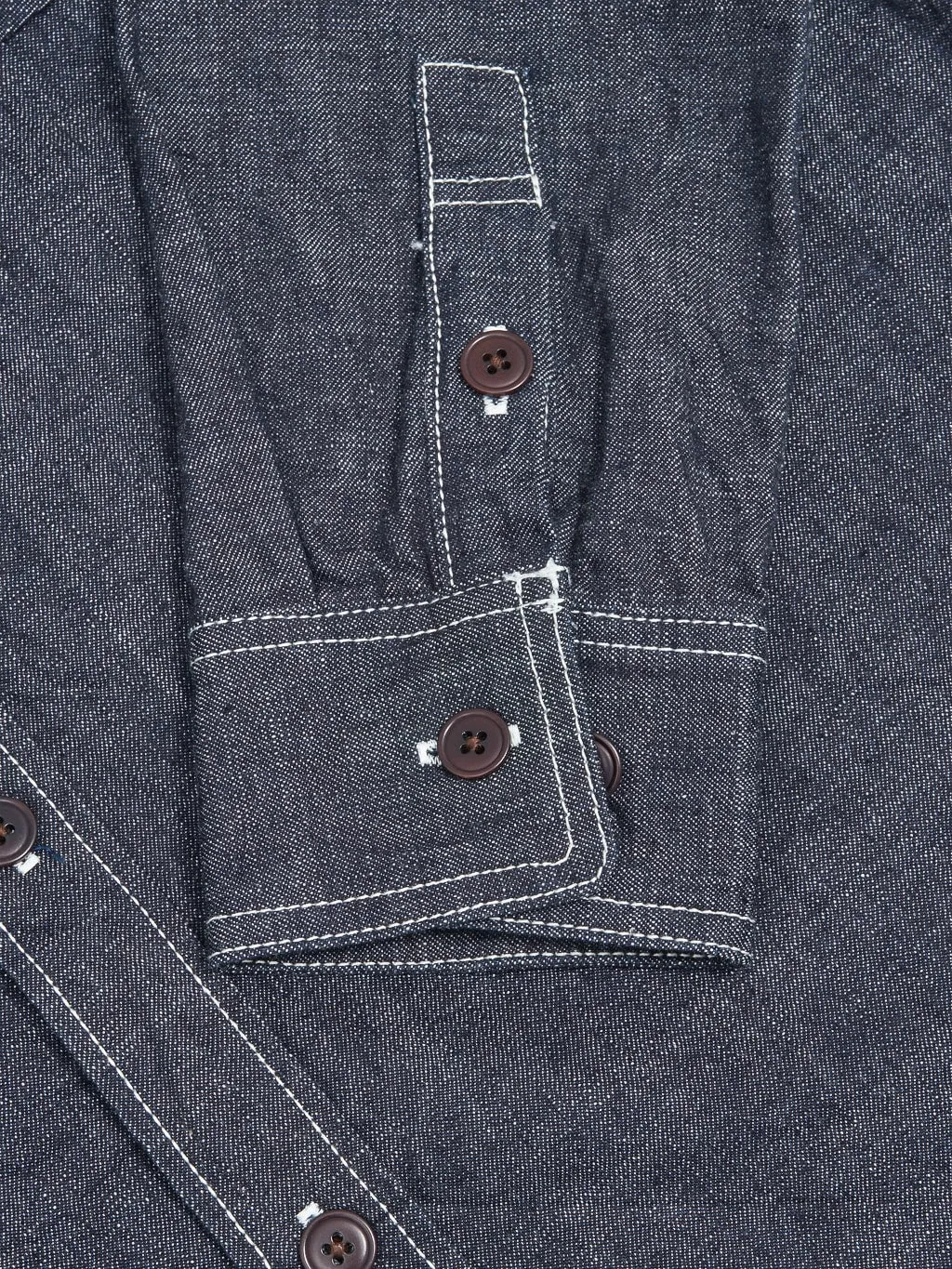 The Strike Gold 10oz Grey Slub Selvedge Denim Work Shirt