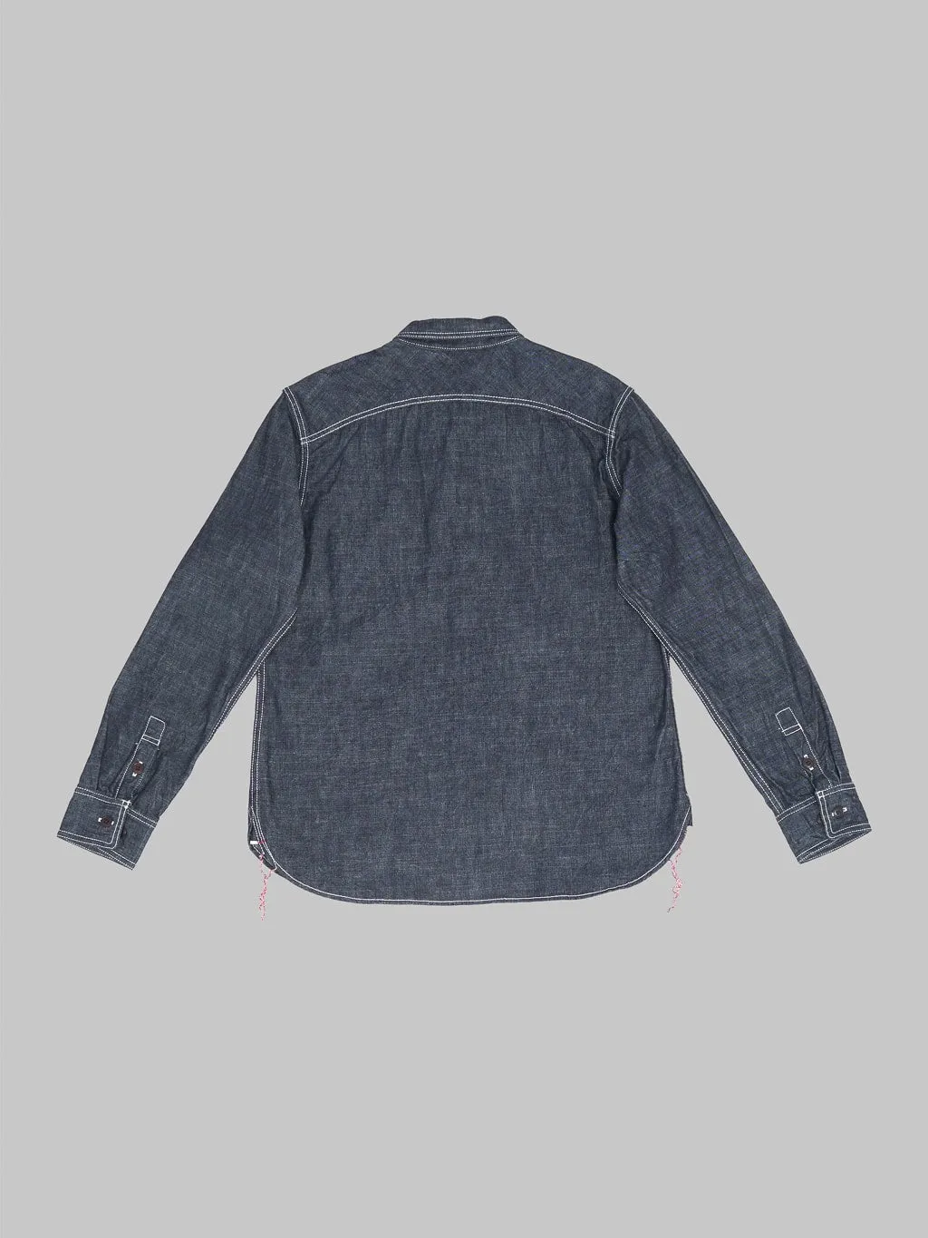 The Strike Gold 10oz Grey Slub Selvedge Denim Work Shirt