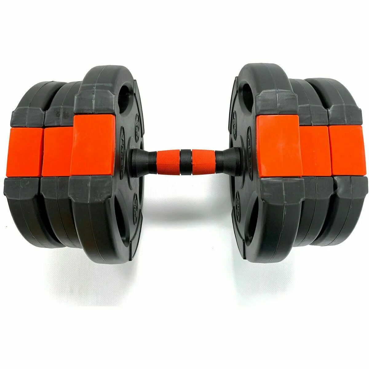 Tri-Grip Dumbbell Set (Black Red Dumbbell Bar) 20Kg