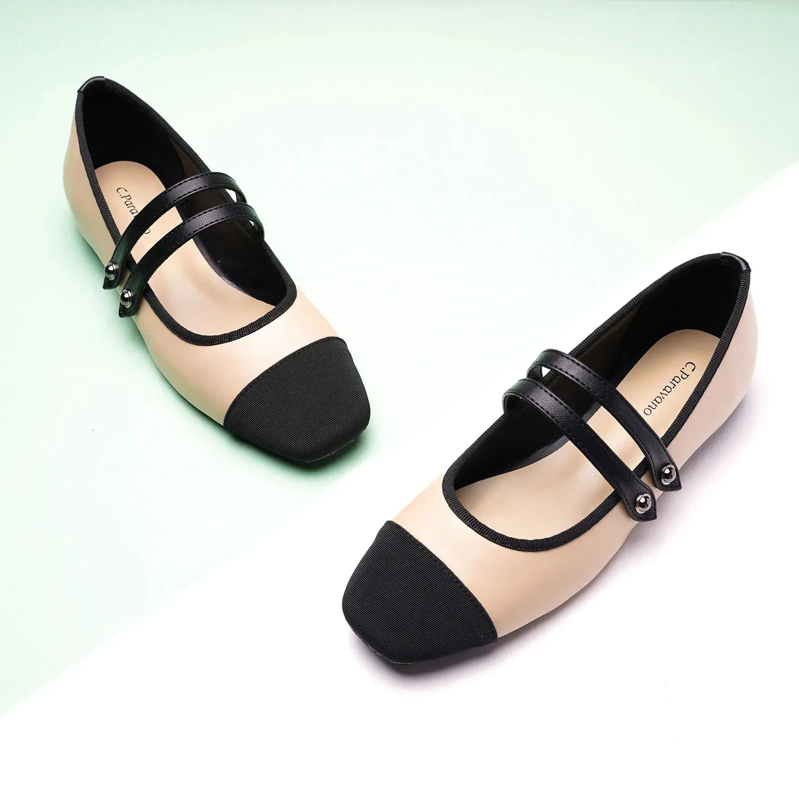 Two-Tone Double-Strap Mary Jane (Clara)