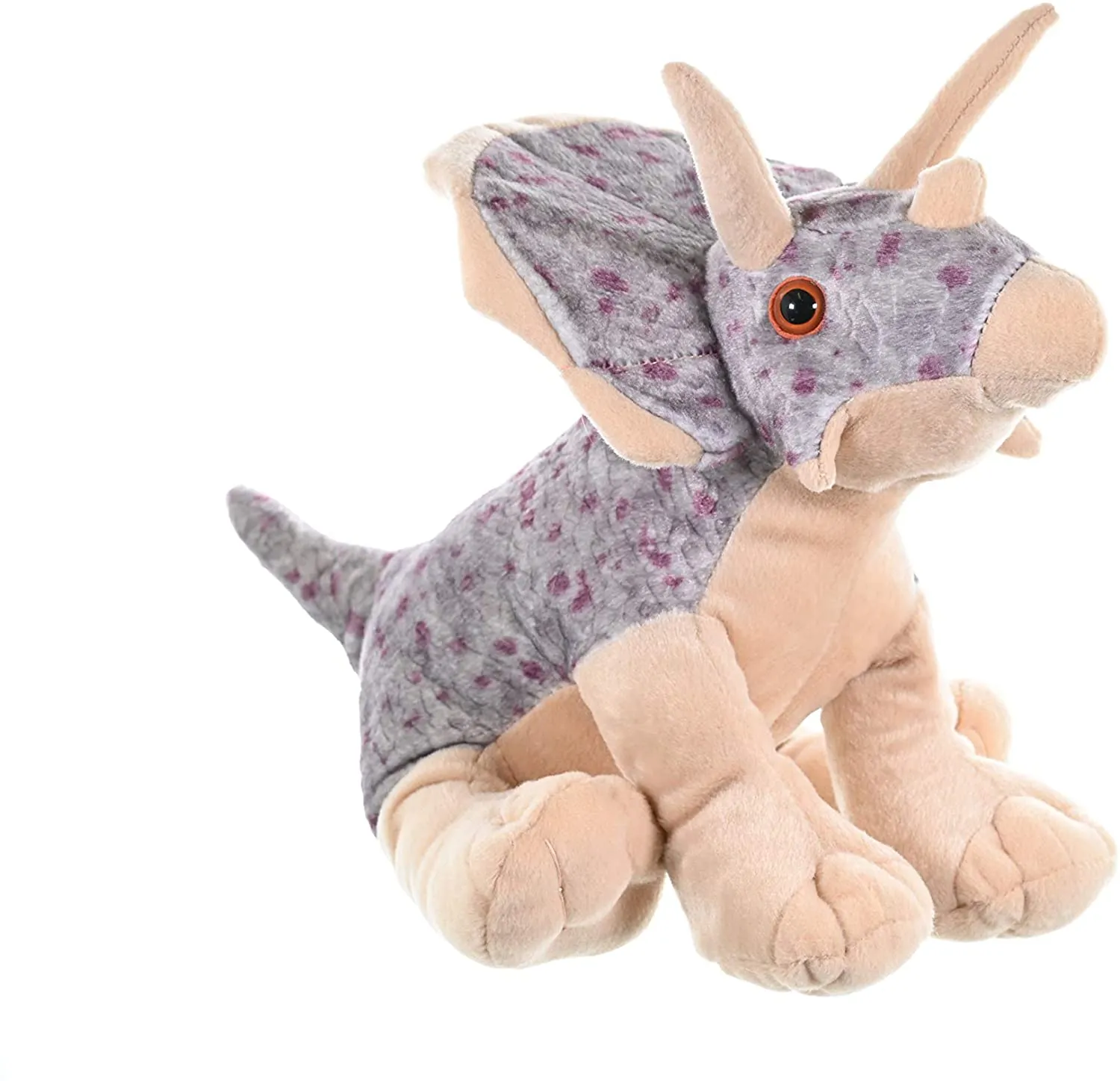 Wild Republic Triceratops Plush, Dinosaur Stuffed Animal, Plush Toy, Gifts For Kids, Cuddlekins 12", Multicolor