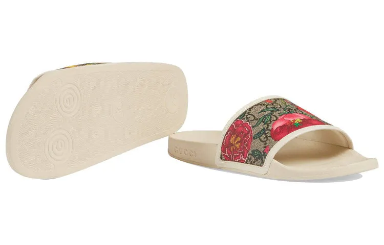 (WMNS) Gucci GG Slide 'Flora Print - Beige' 602096-HT530-8498