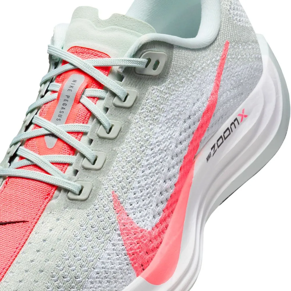Womens Pegasus Plus - Barely Grey/Hot Punch/White