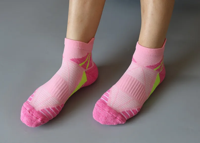 Womens Running Socks Sports Socks Ankle Socks Running Athletic Cushioned Socks (5 Pairs/Pack)
